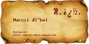 Marczi Ábel névjegykártya